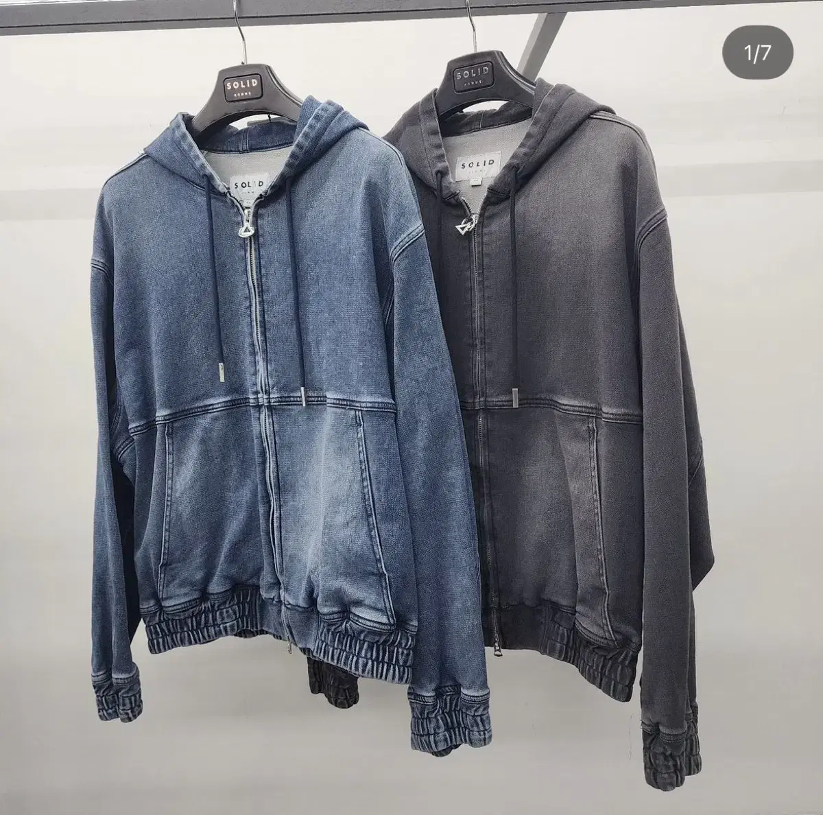 [NEW] 23FW Solid Homme Denim Hooded Jacket Gray