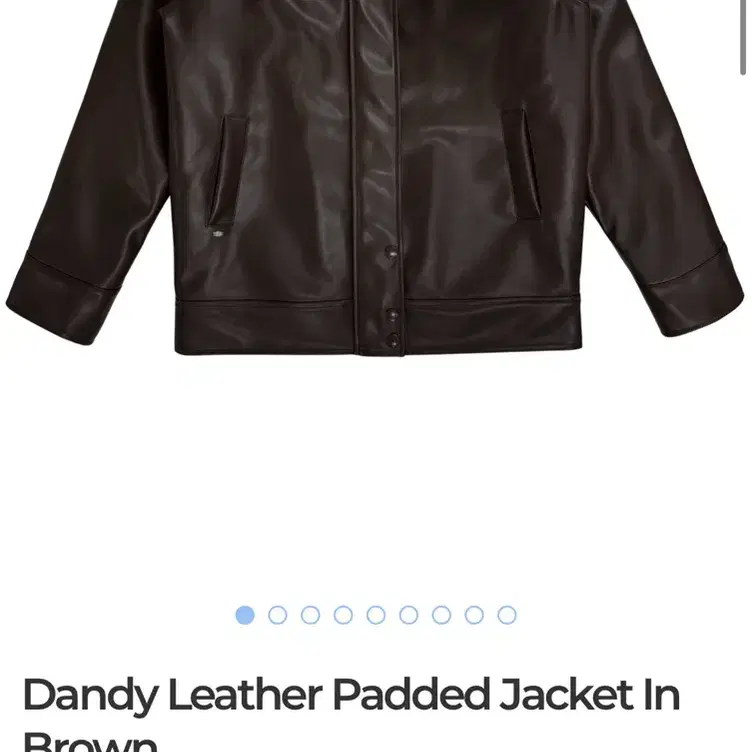 Dandy Leather Padded Jacket 페일제이드