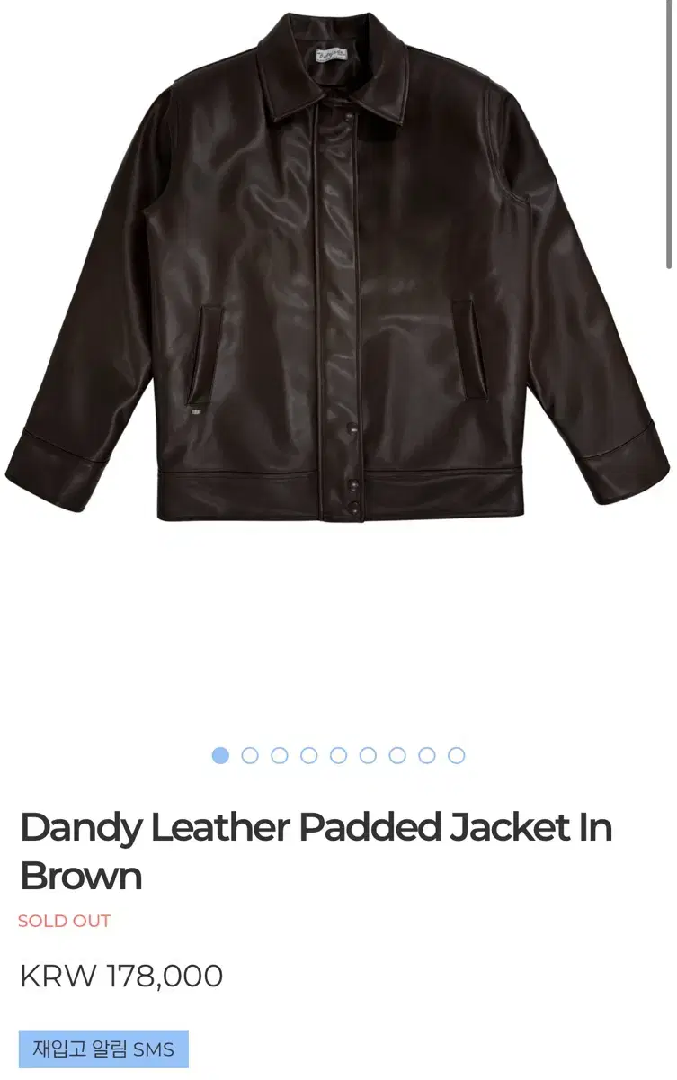 Dandy Leather Padded Jacket 페일제이드