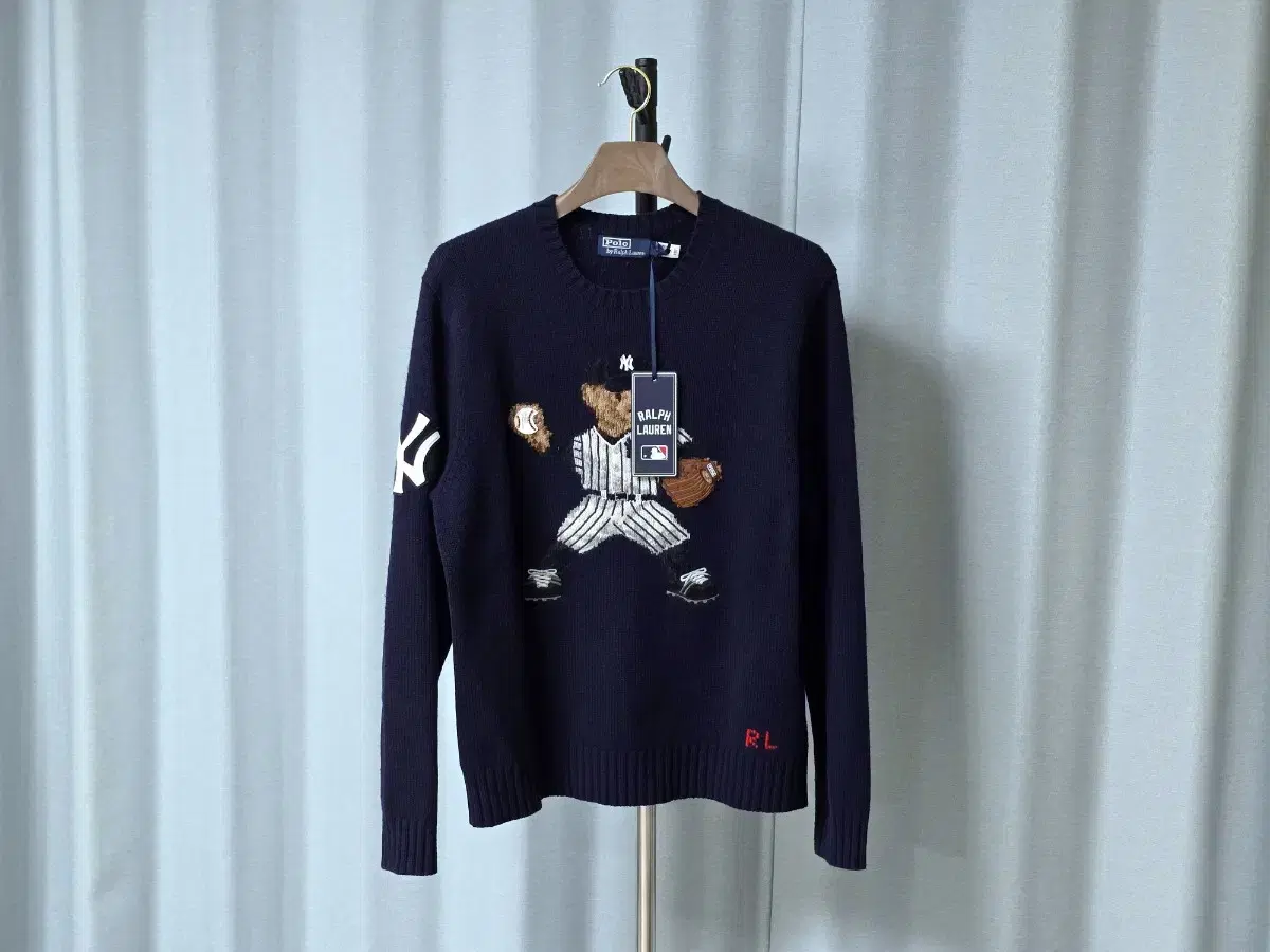 L)21FW Polo Ralph Lauren MLB Yankees Wool Sweater