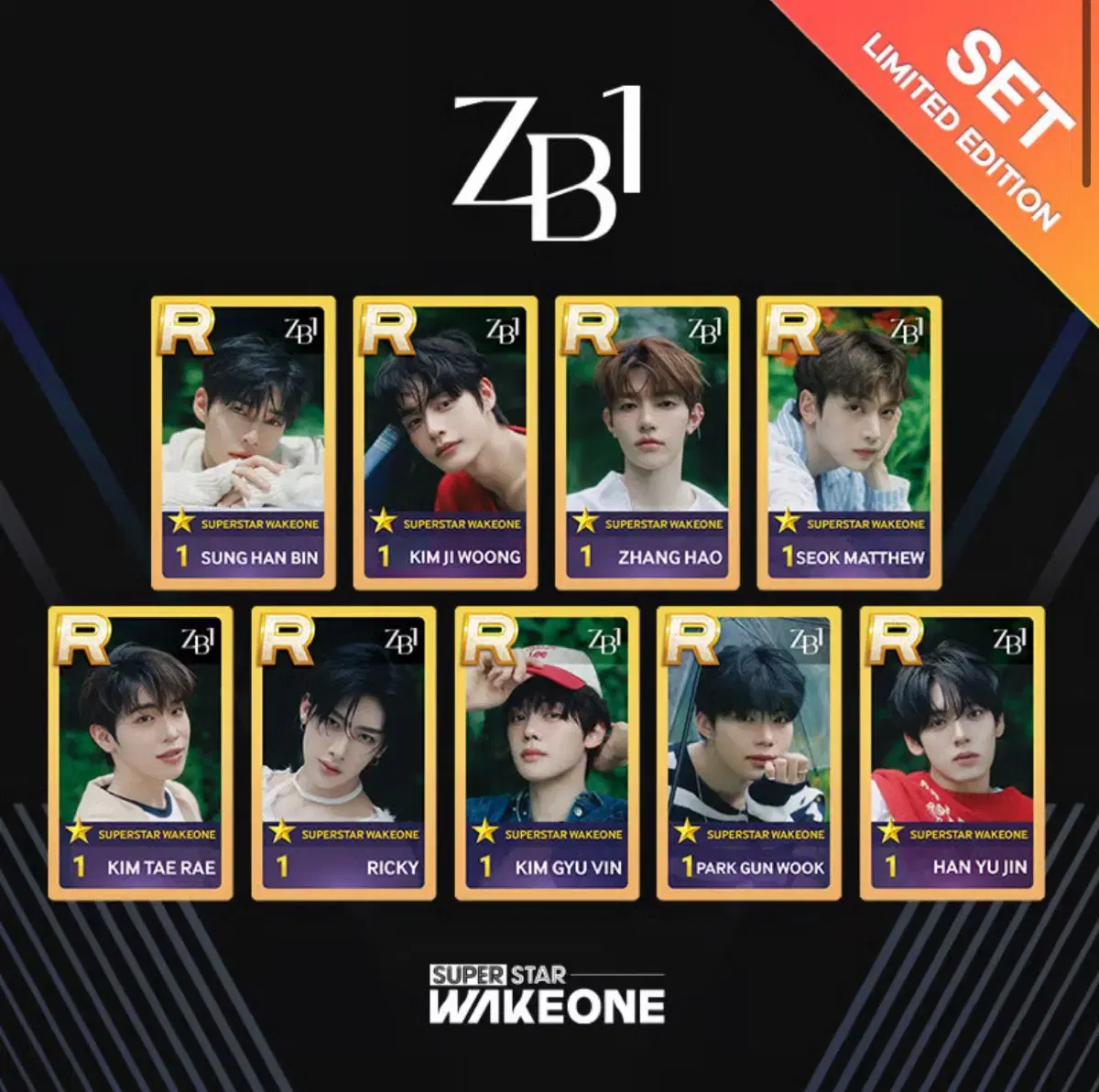 ZB1 Superstar Wake One Photo Card Buncheol