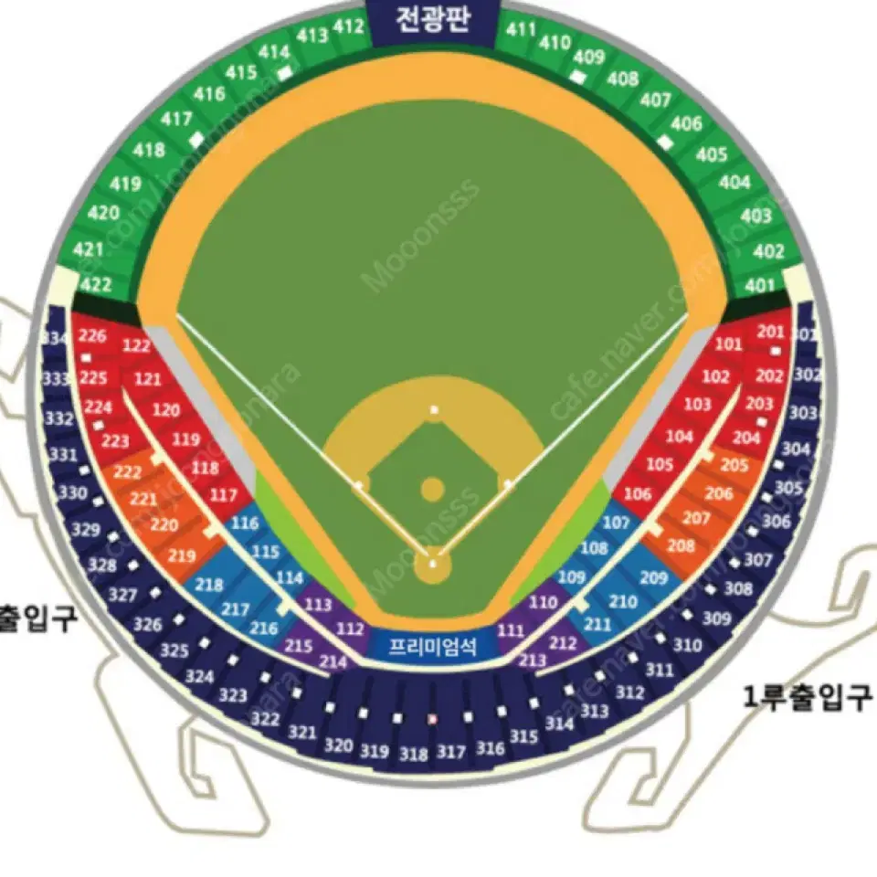 플레이오프 4차전 삼성라이온즈 LG트윈스 외야 3루 4연석 판매