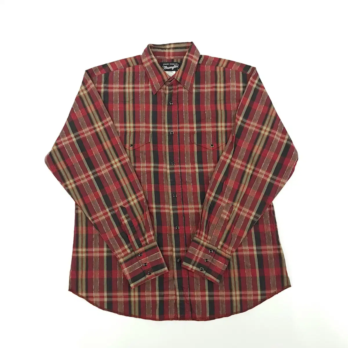 (CT634) L Woolrich Western Check Long Sleeve Shirt