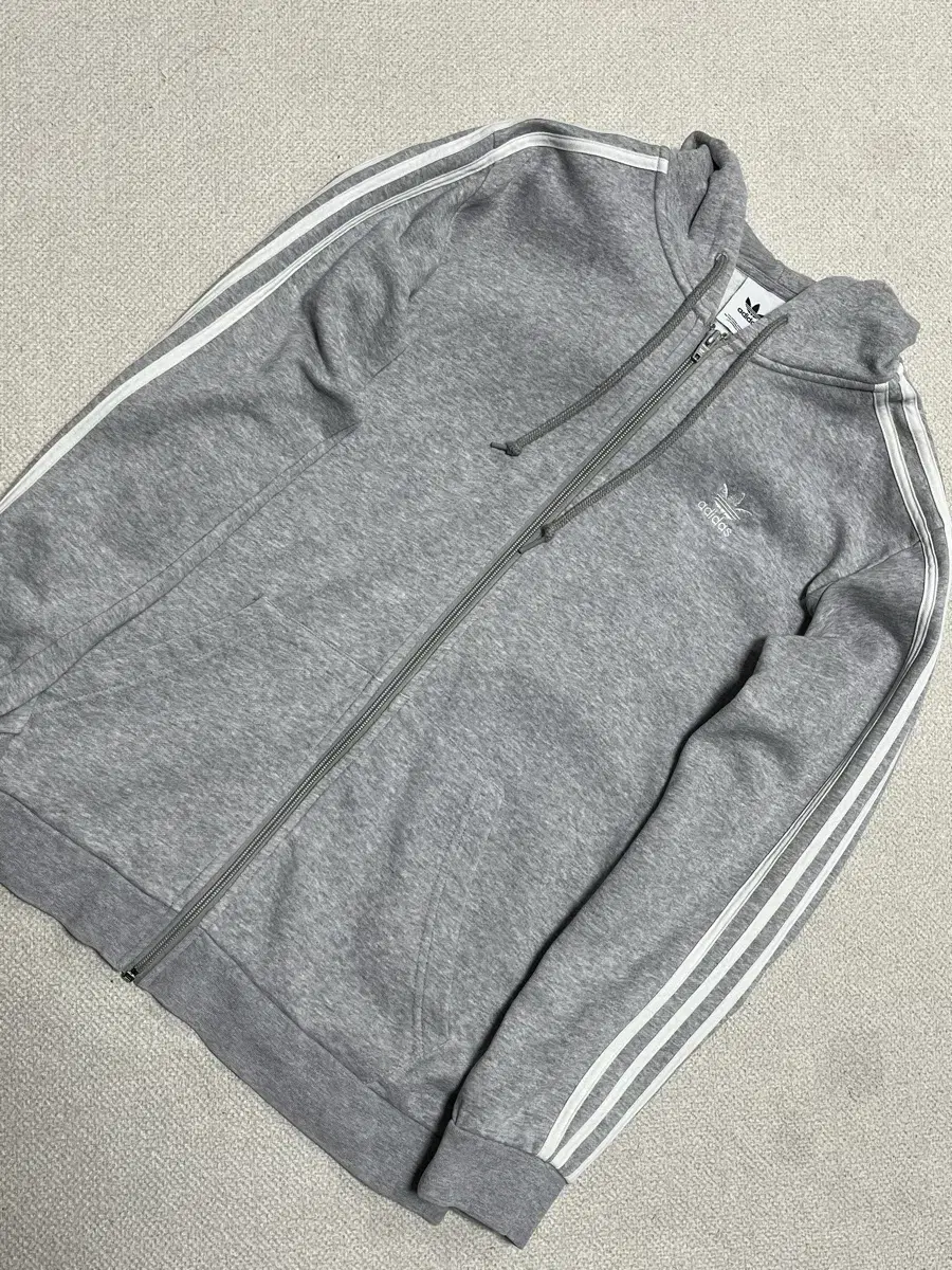 Adidas Firebird Europa Grey White Gray Off-White Hooded Zip Up 100