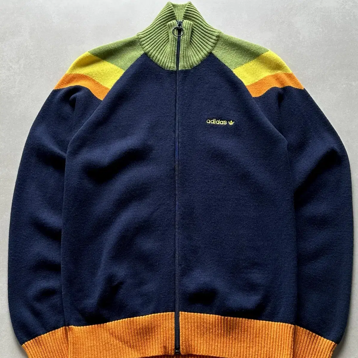 [M]adidas Navy Knit Zip Up