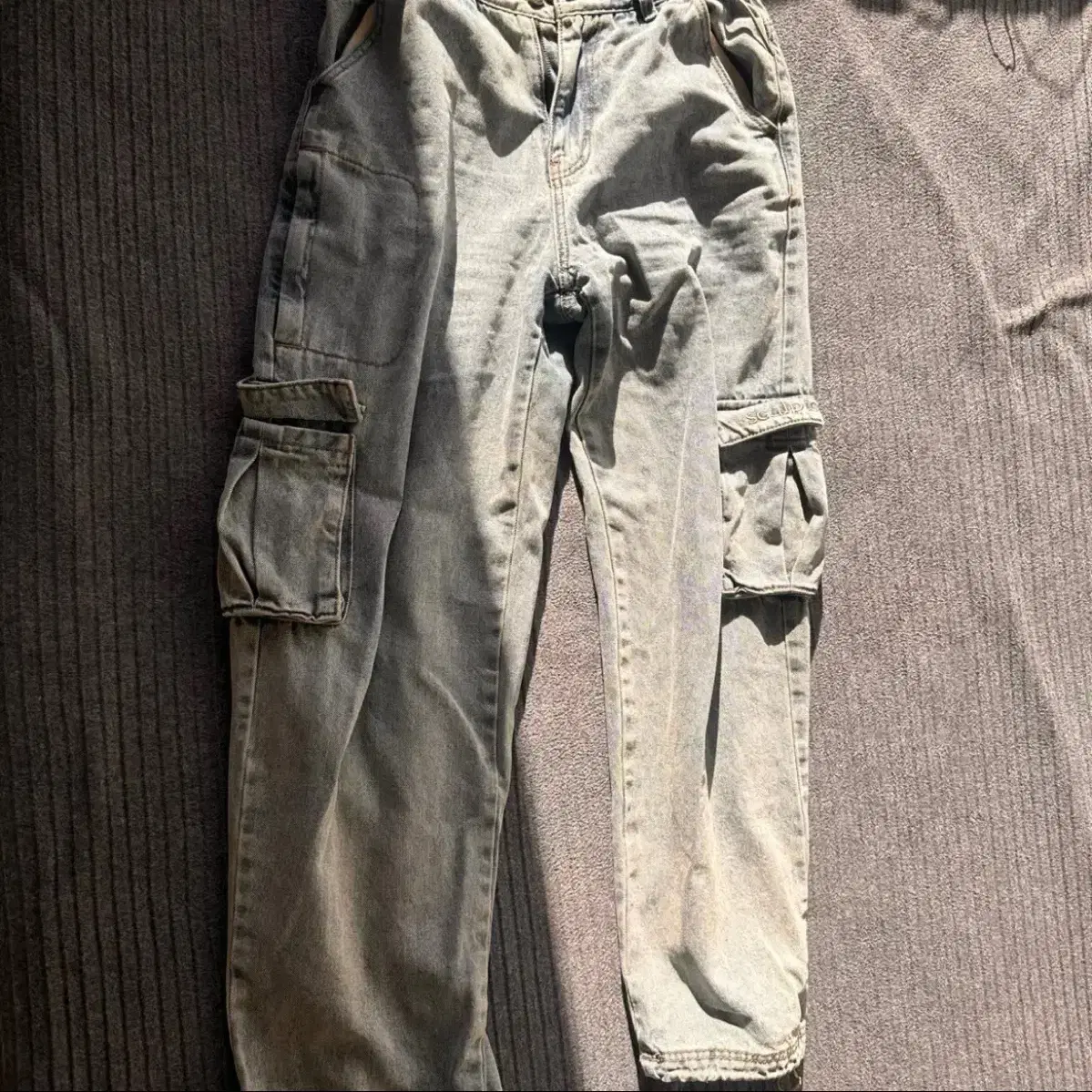 스컬프터 Acid Cargo Jogger Pants Vintage Gre