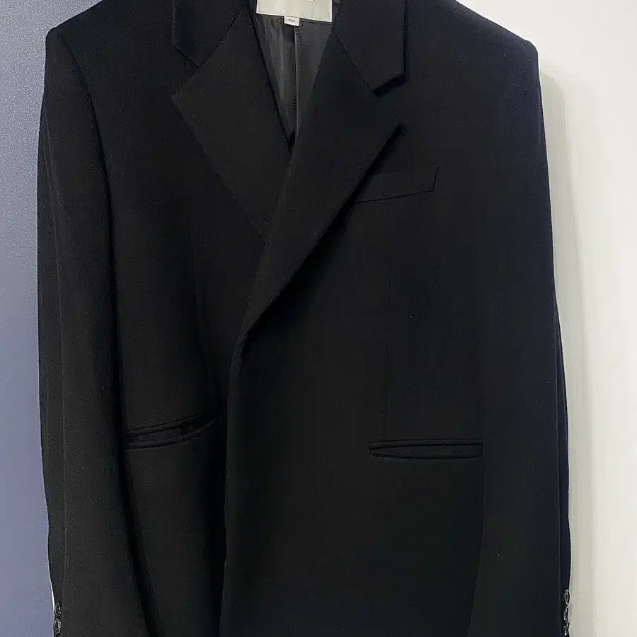 Cashmere Hidden Button Tailored Blazer L