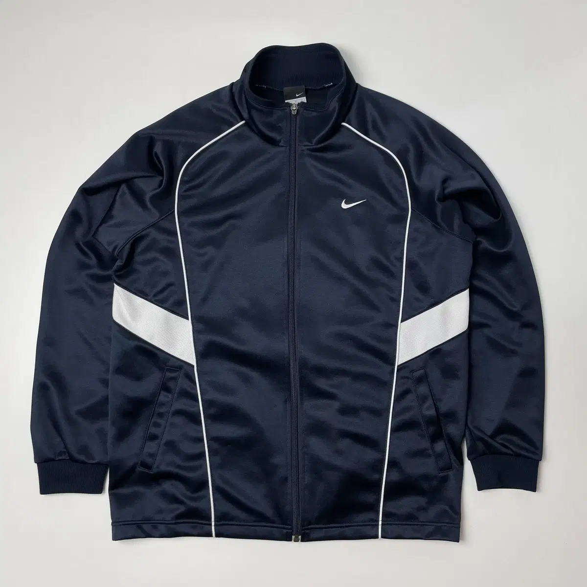 [TAPPO] Nike Big Logo Jersey Track Top Navy M