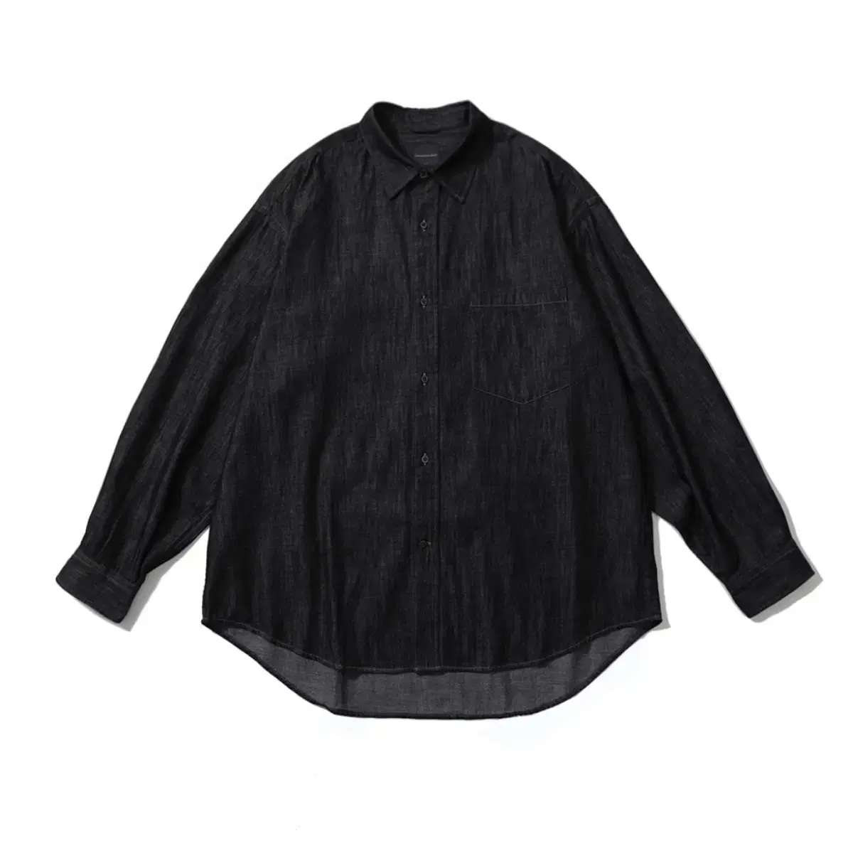 Shaped Denim Shirt Black 2 (Dry0)