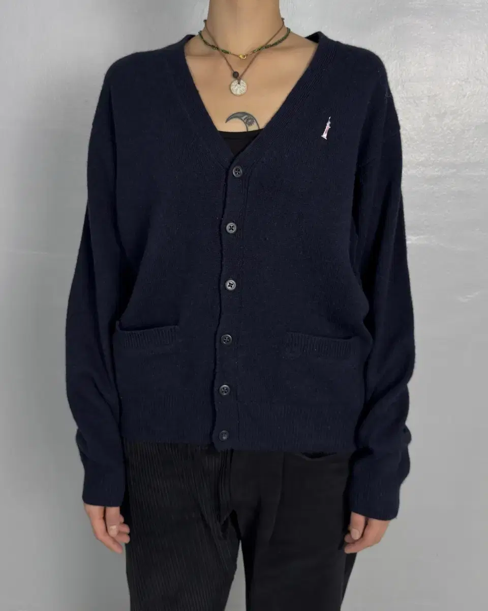 vintage east boy navy cardigan