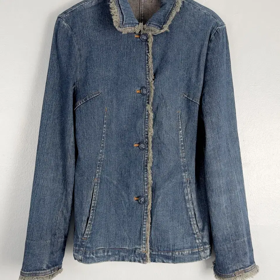 vintage frayed denim jacket