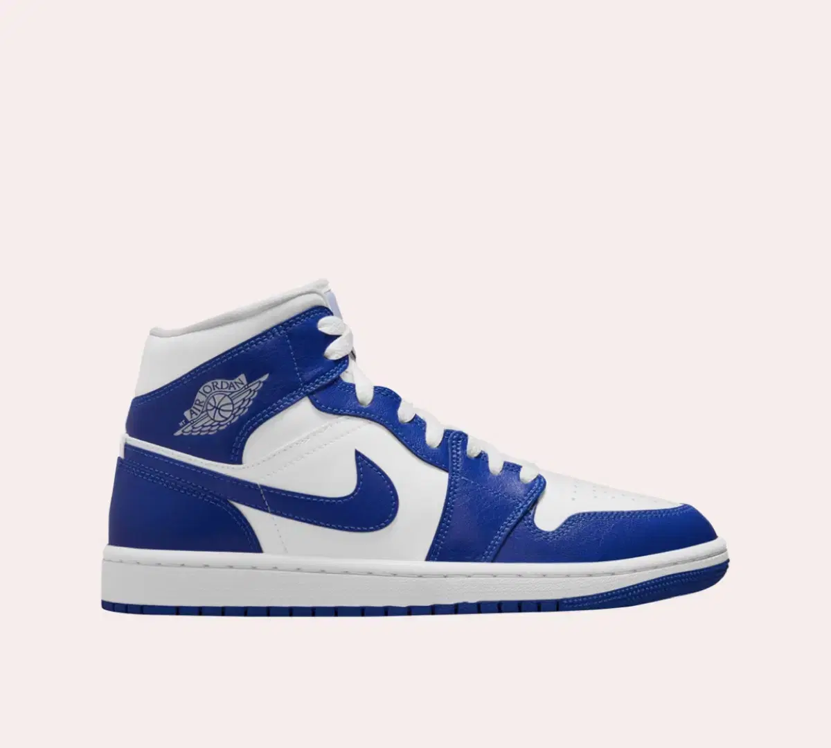 (W) Jordan 1 Mid White Hyper Royal 230