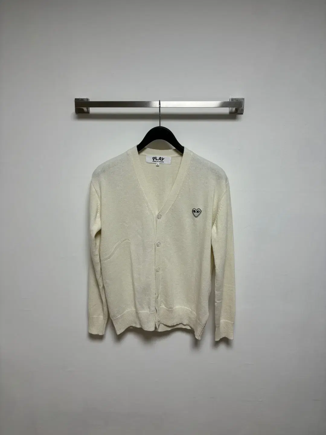 (L)Comme des Garçons Song White Waffen Cardigan