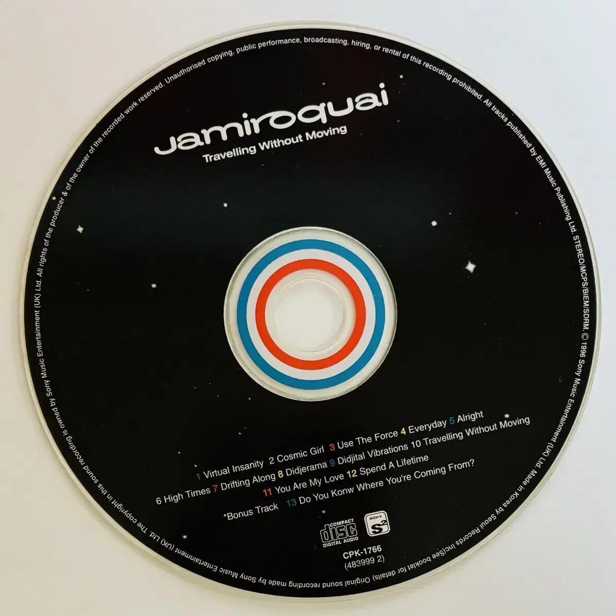 Jamiroquai - Travelling (CD) 한국반1996EX++