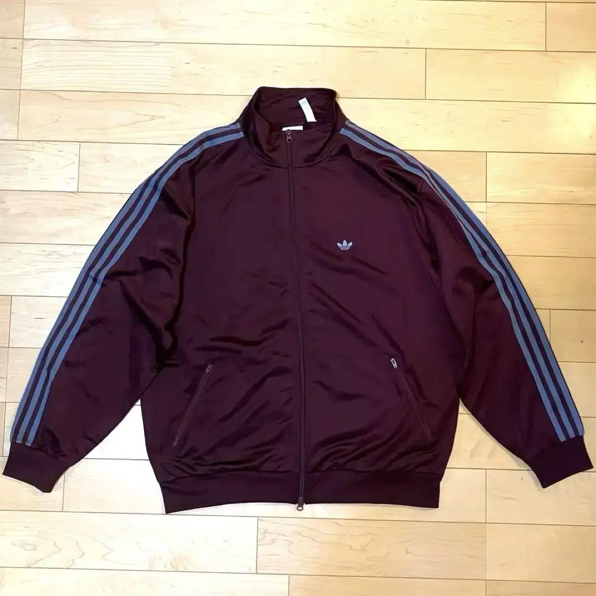 Adidas Beckenbauer track jacket maroon color in size L for sale.