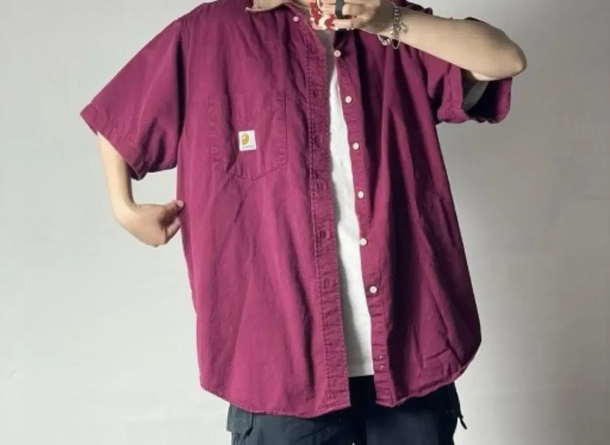 Calhart Short Sleeve Shirt Burgundy