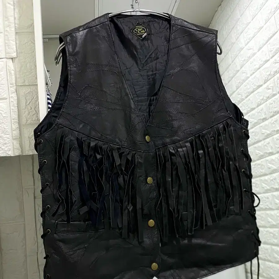 Vintage Fringe Leather Vest