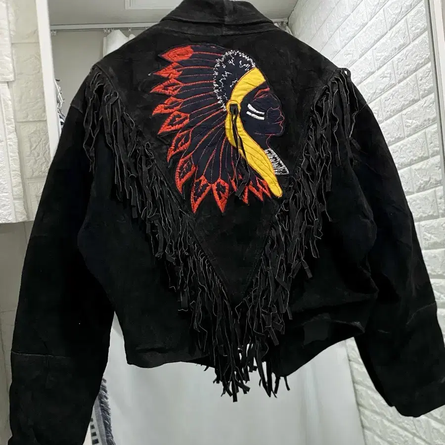 Vintage Fringe leather Jacket