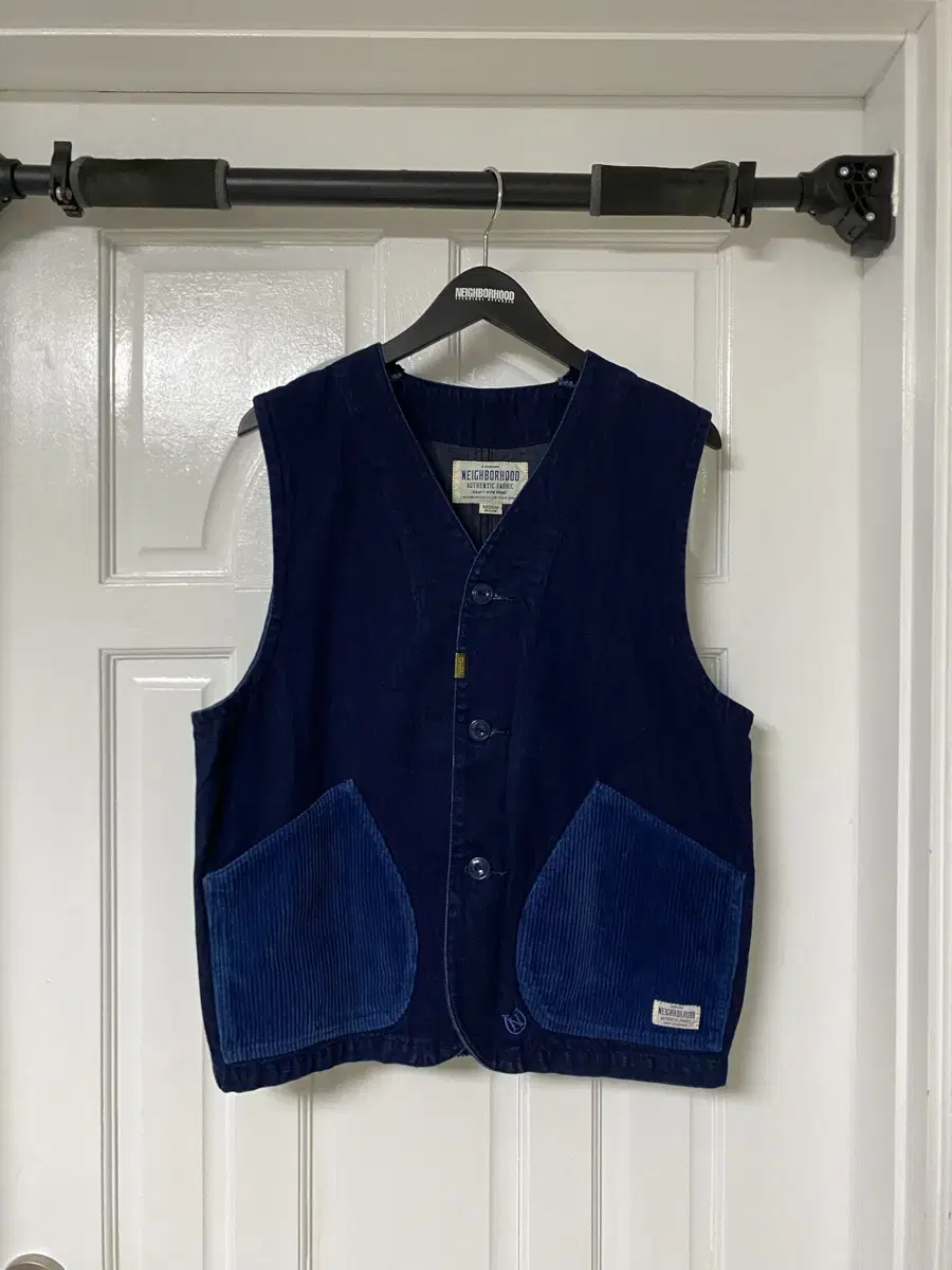 Naver Hooded Indigo Hunting Vest