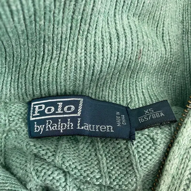 RALPH LAUREN 폴로 랄프로렌 반집업 니트 크롭 리메이크