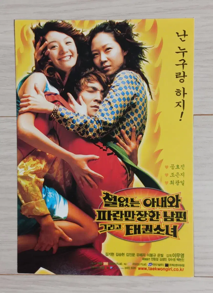 공효진 조은지 철없는아내와파란만장한남편그리고태권소녀 엽서(2002년)