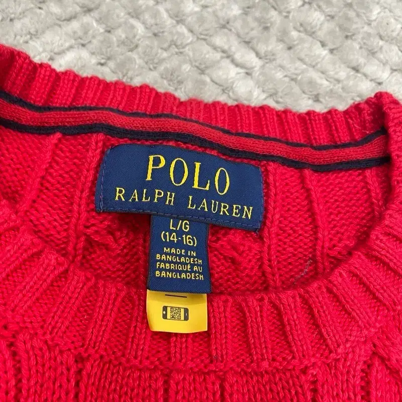 RALPH LAUREN 폴로 랄프로렌 케이블 니트 크롭 리메이크