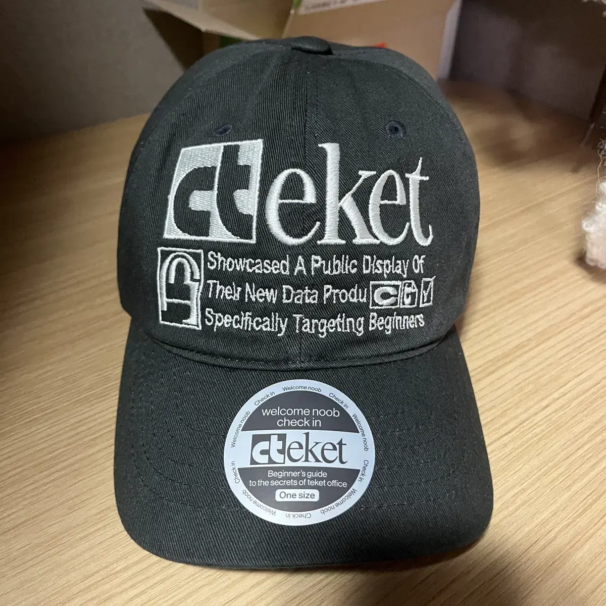 테켓 차콜 모자 볼캡 teket plan cap