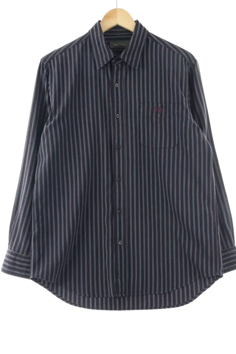 (L) Henry Cotton Shirt Southern Stripe Amekaji Loose Fit-FA8D