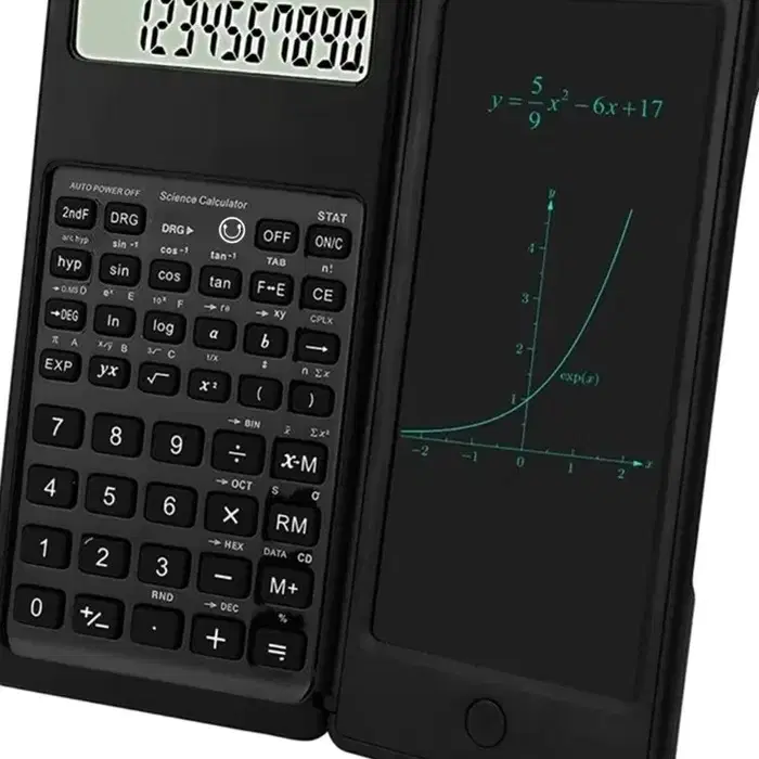 2024 데스크탑 과학 계산기: 멀티뷰 4줄 LCD 디스플레이,태양열