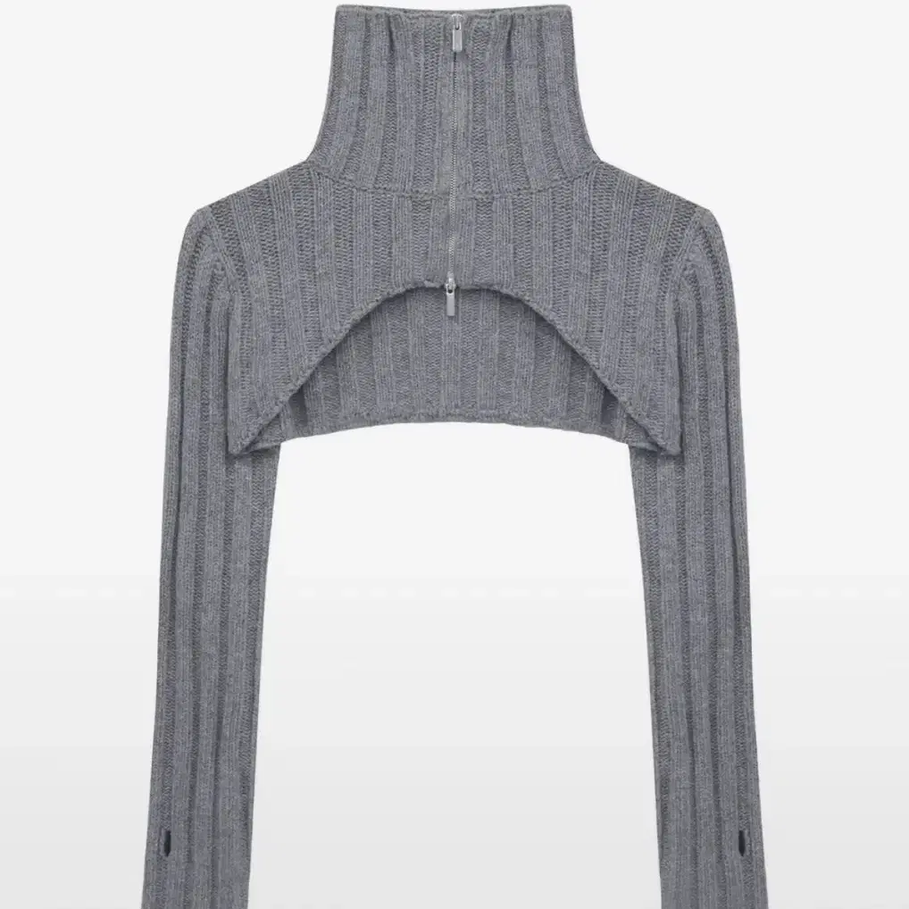 트리밍버드 High-neck Bolero Knit Zip-up 그레이