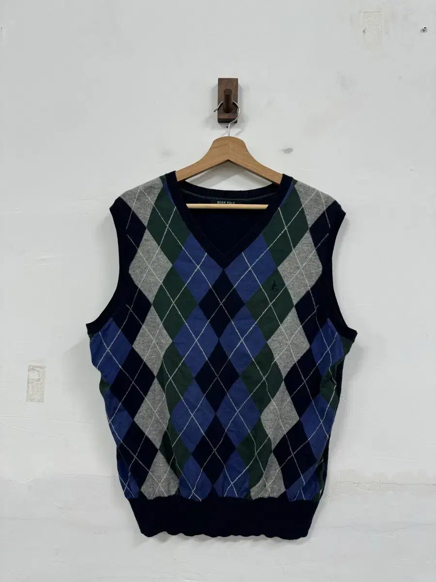 (110)Vinpole Argyle Knit Vest