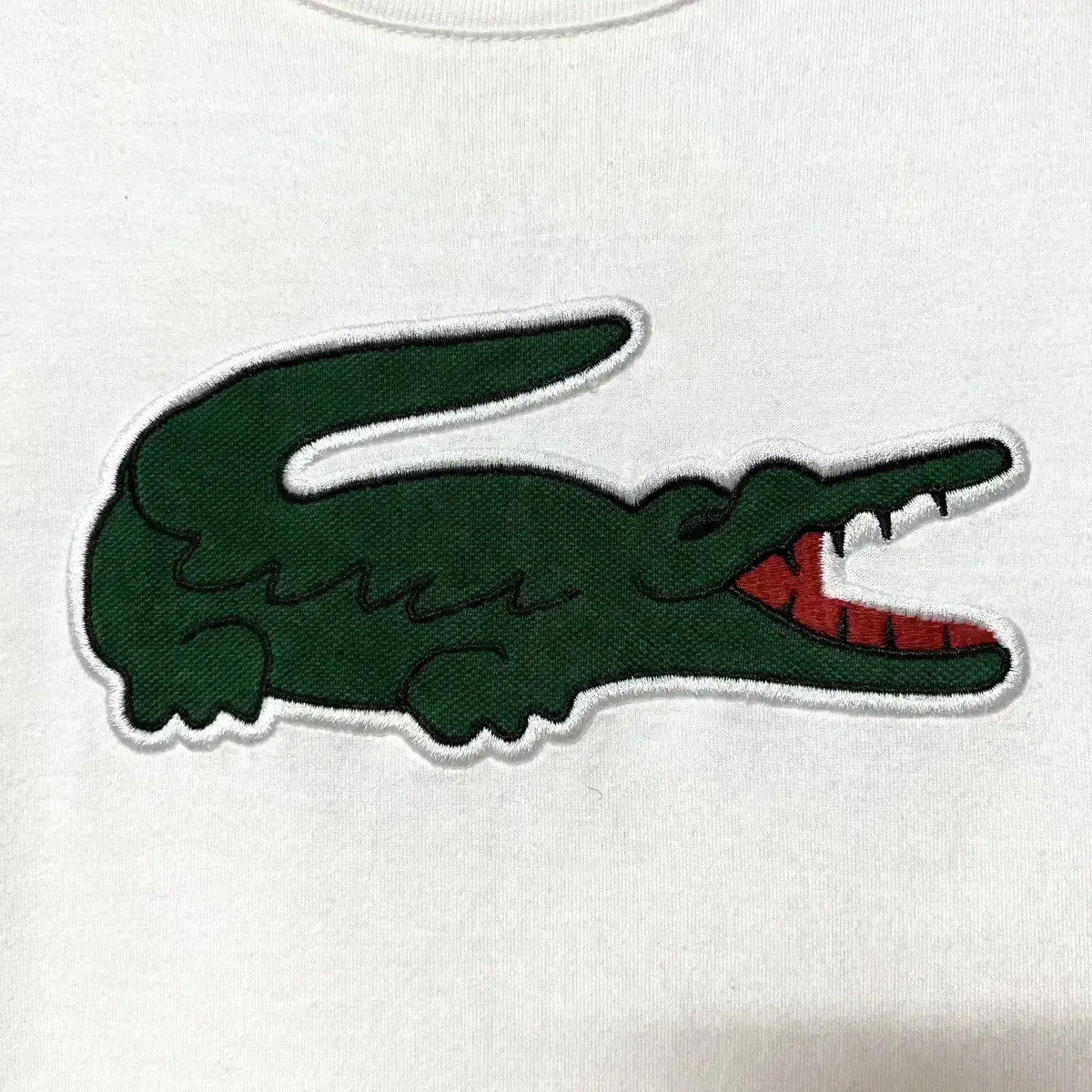 [S,90](정품)라코스테 여성 빅로고 반팔티 lacoste