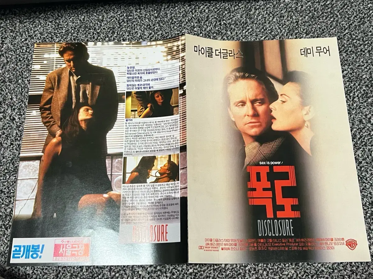 영화 폭로(1995) 전단지