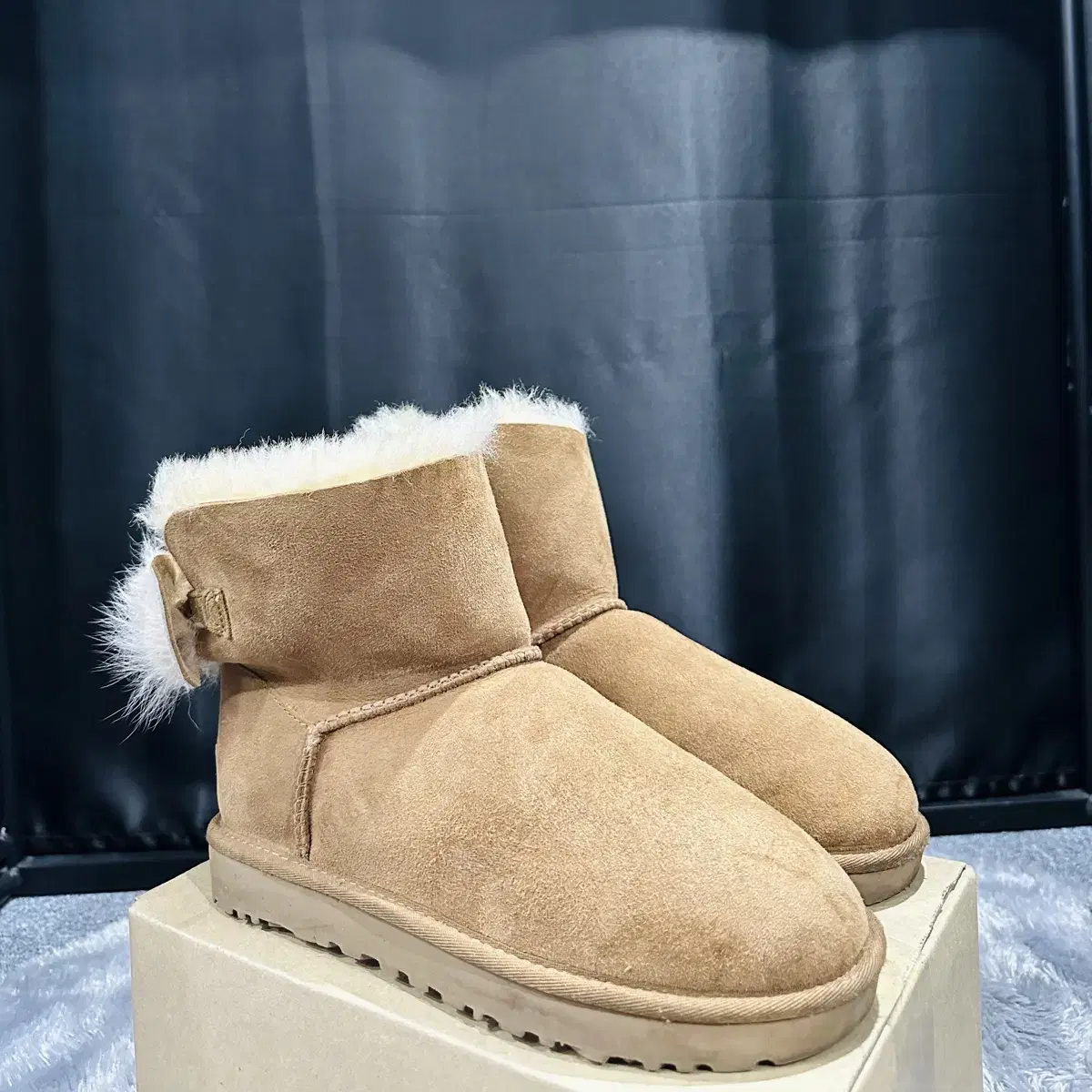 UGG 어그 부츠 여성 여자 신발 플로프 보우 250