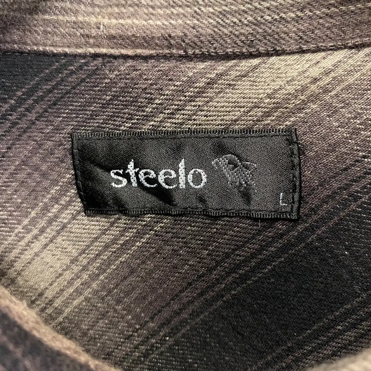 빈티지 STEELO 체크 셔츠