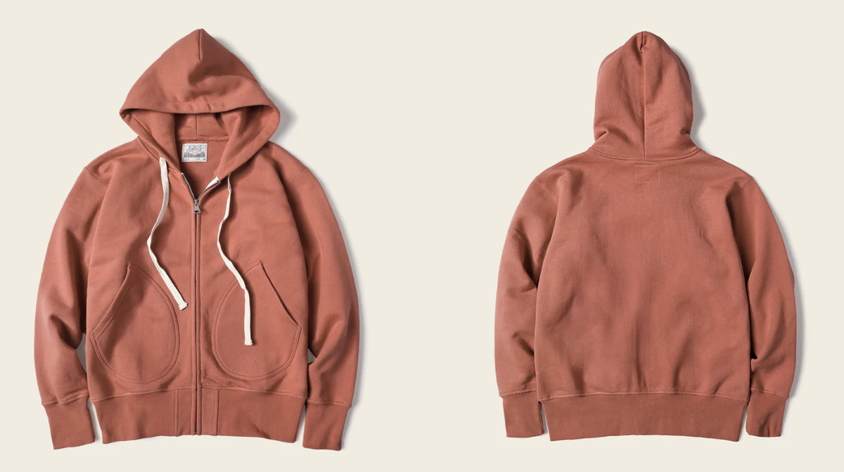 Bronson Nonstick 17.5oz Terry Full Zip Hoodie Brick Red 44