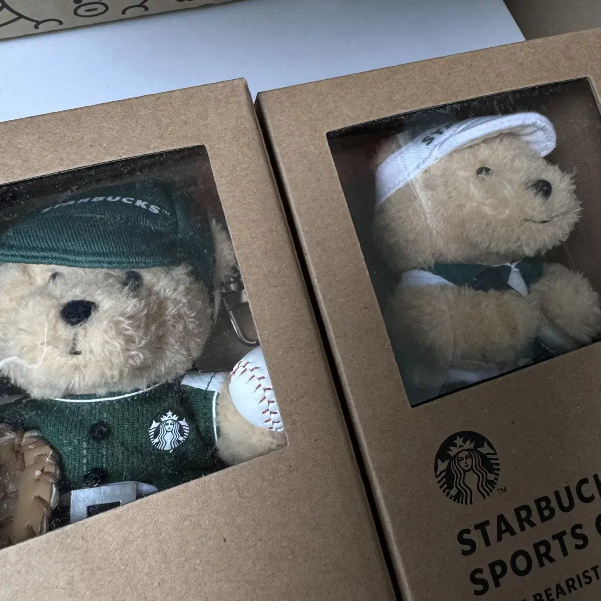 Starbucks Sports Club Bearista Key Chain keyring - Golf Baseball