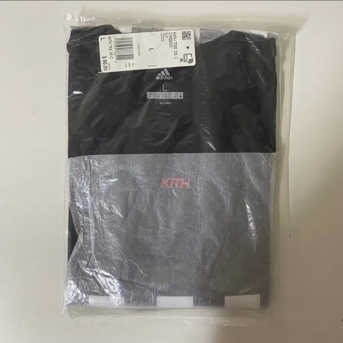 [L] 17FW 키스 KITH 아디다스 사커 빅 스트라이프 티