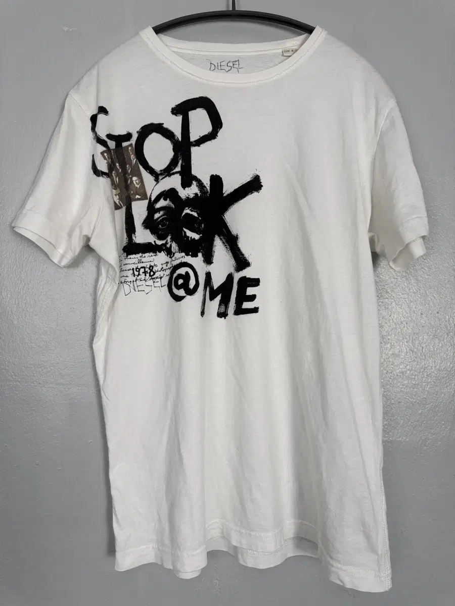 vintage diesel stop look at me t-shirt