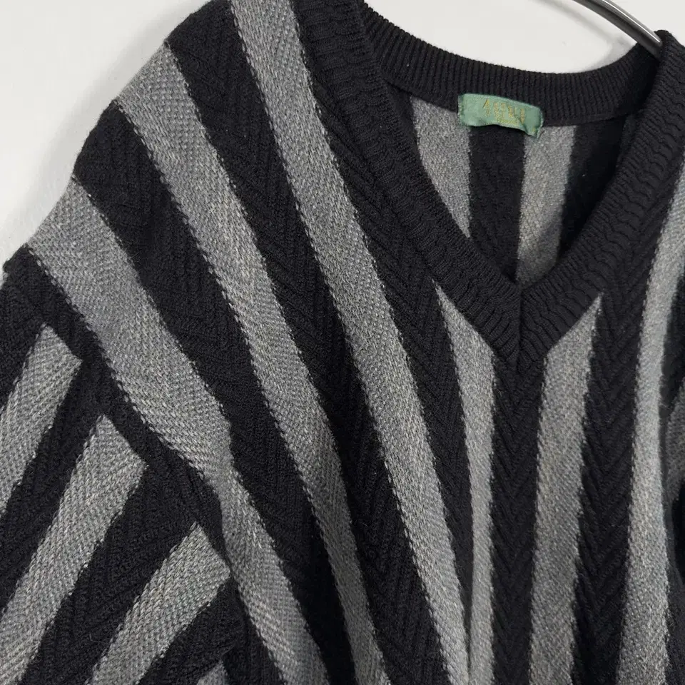 vintage striped v-neck sweater