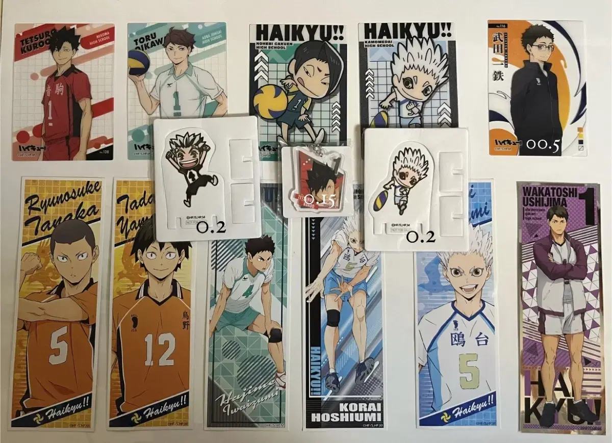 Haikyuu Goods sell (clear kards, foamboard, keyrings)