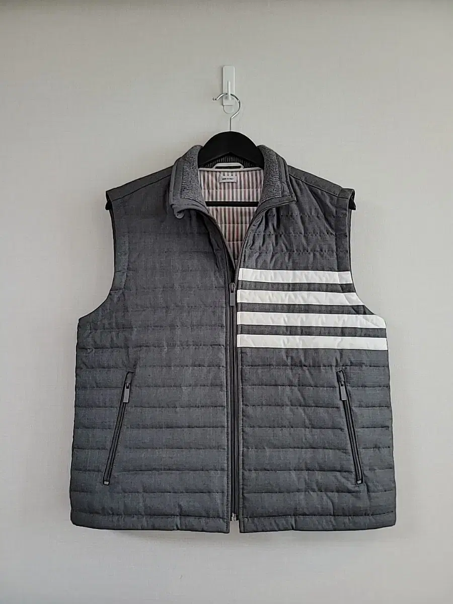 Thom Browne Signature Diagonal Lined Padded Vest