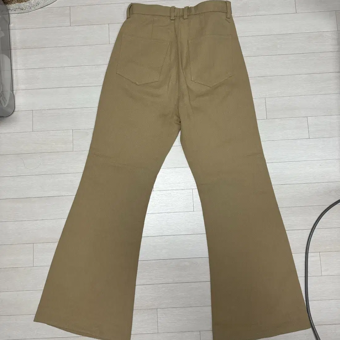 STU 24 Spring Flared Cotton Pants-Beige