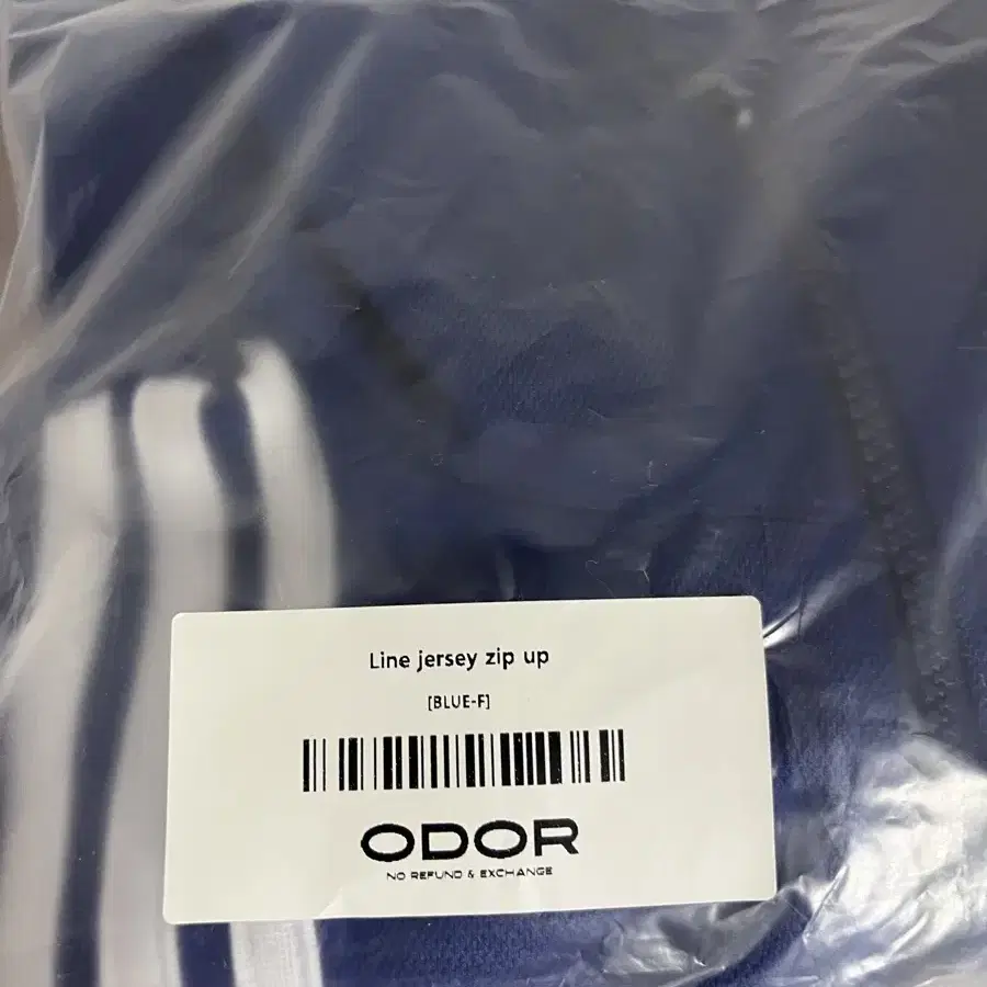 [ONLY ODOR] Line jersey zip up- BLUE