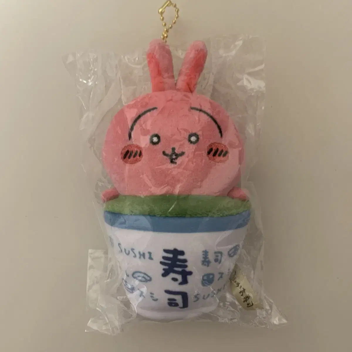 (unsealed) Chiikawa Usagi teacup sushi tea mascot keyring doll