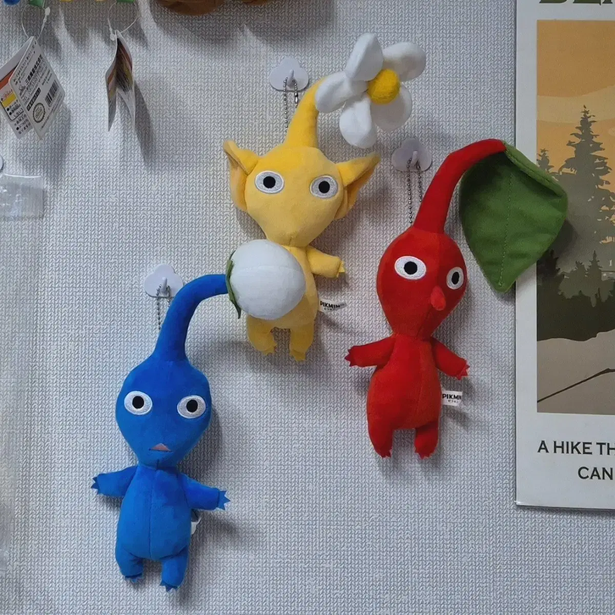 [마지막가격] 닌텐도 피크민 pikmin 빨강파랑노랑 인형 봉제 파우치