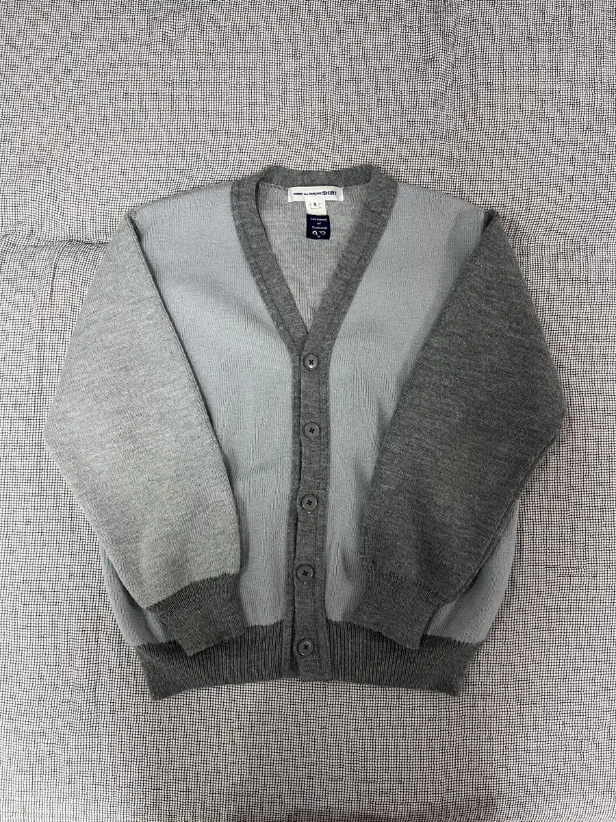 Comme des Garçons Song Shirt Contrast Panel Cardigan