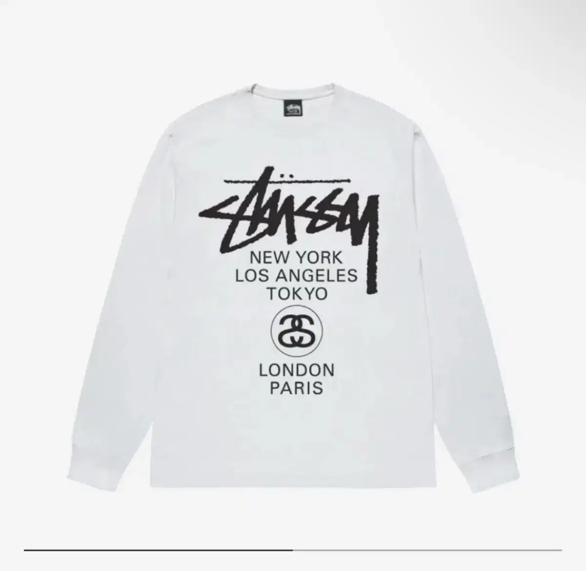 Stussy worldtour Long Sleeve XL White