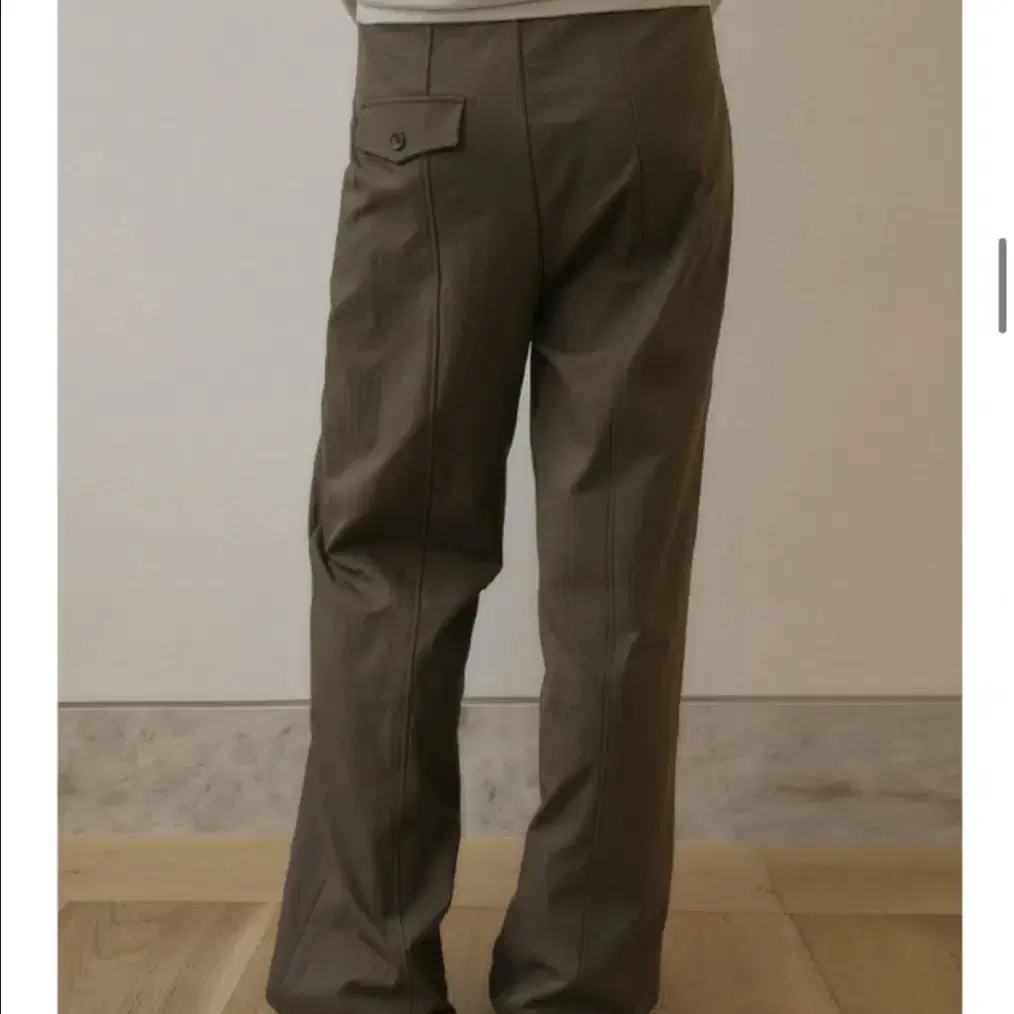 아우로 wide strap pants 브라운 s사이즈