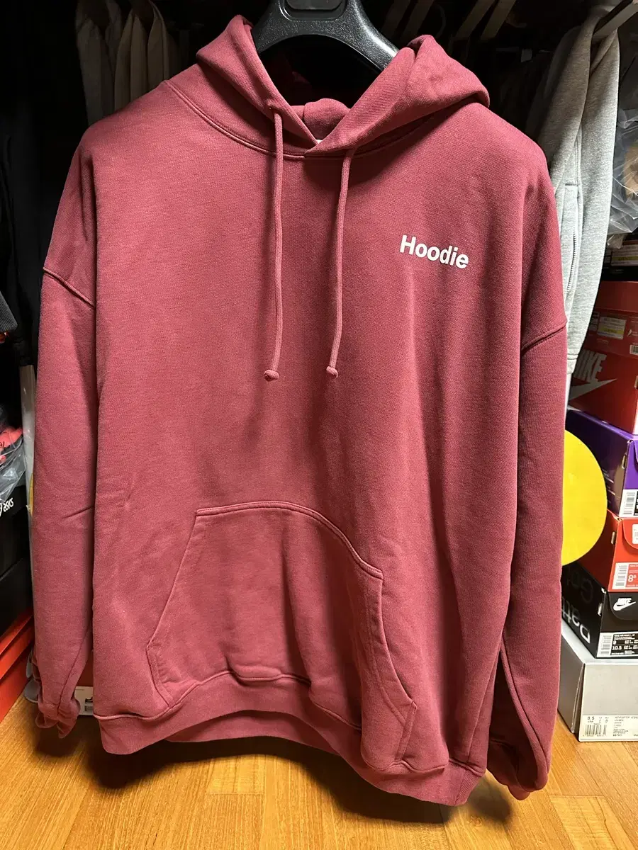 Vetements Lettering Hoodie L Burgundy